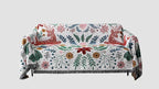 Floral Deer Forest Woven Throw Blanket