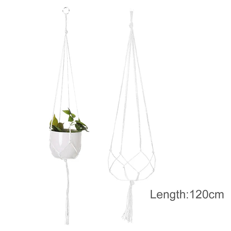 🌿 Handmade Macrame Plant Hanger – Boho Hanging Planter Basket for Indoor & Outdoor Decor