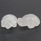 Mini Natural Gemstone Turtle Figurine – Hand-Carved Crystal Animal for Chakra Healing & Boho Home Decor