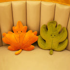 Plush Leaf Pillow – Soft Maple & Ginkgo Cushion Toy for Fall Home Decor & Gifts