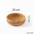 Handwoven Rectangular Rattan Basket – Boho Wicker Storage Bin for Fruit, Snacks, Tea, Bread, or Home Organization