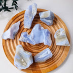 Blue Agate Rough Vase Filler Rocks Natural Mineral Ore Blue Lace Agate Crystal For Bonsai Fish Tank Flower Pot Decoration
