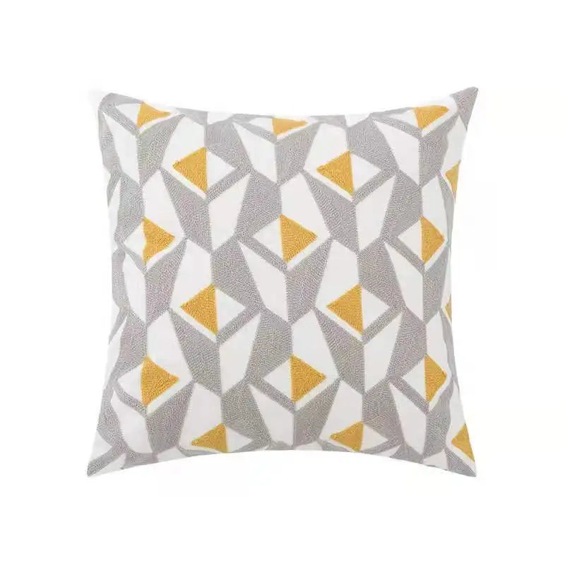 🌼 Cozy Embroidered Throw Pillow Cover – Nordic-Inspired Boho Home Decor Accent