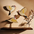 3-Piece Wooden Bird Wall Decor Set – Patterned Boho Home Decor for Indoors & Outdoors