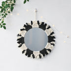 Circular Boho Macrame Wall Mirror