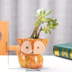 Ceramic Fox Succulent Planter