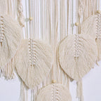 Boho Macrame Dream Catcher with Leaf Design – Handmade Tapestry Wall Hanging for Bedroom Decor