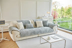 1PC Wave Striped Sofa Cover Solid Color Thicken Plush Sofa Towel Covers Non-slip Couch Slipcovers Sofa Mat for Living Room