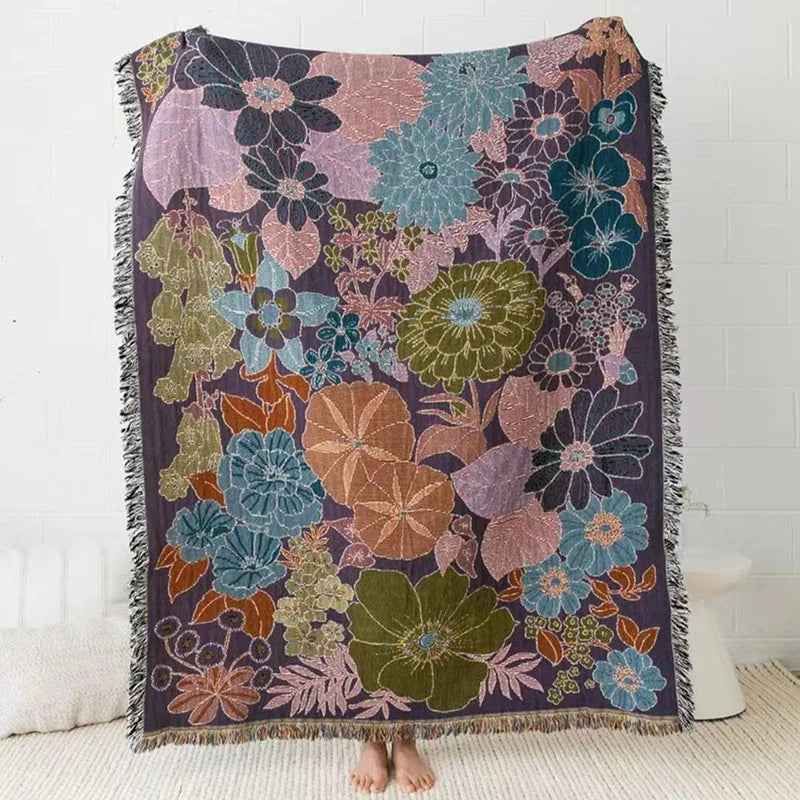 Cozy Boho Cotton-Linen Blanket