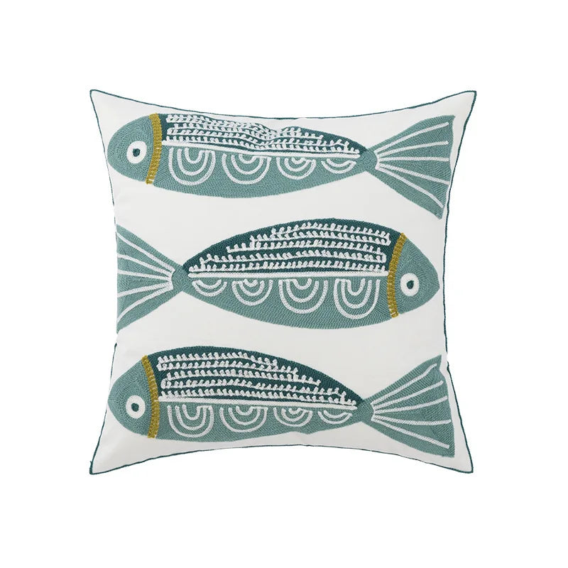🌼 Cozy Embroidered Throw Pillow Cover – Nordic-Inspired Boho Home Decor Accent