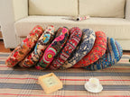 🧘 Round Cotton Floor Cushion Pillow – Thickened Tatami Yoga Mat & Meditation Seat – Machine Washable Geometric Patchwork Cushion