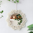 Circular Boho Macrame Wall Mirror