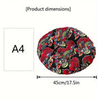 🧘 Round Cotton Floor Cushion Pillow – Thickened Tatami Yoga Mat & Meditation Seat – Machine Washable Geometric Patchwork Cushion