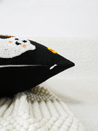 Halloween Ghost Embroidered Pillow Cover – Spooky Chic Accent for Sofa, Chair, or Bed